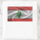 レバノン国旗 長方形シール (バッグ)