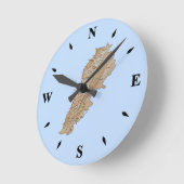 レバノン地図時計 ラウンド壁時計 (傾斜)