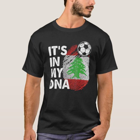 レバノン私のDnaレバノン国旗のチームレバノン Tシャツ (正面)