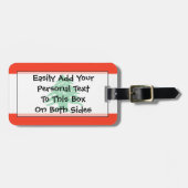 レバノン簡単ID個人用フラグ ラゲッジタグ (正面横)