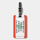 レバノン簡単ID個人用フラグ ラゲッジタグ (正面縦)