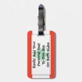 レバノン簡単ID個人用フラグ ラゲッジタグ (裏面縦)