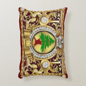 レバノン(アラビア語レタリング)アクセントギフト枕 アクセントクッション (正面(垂直))