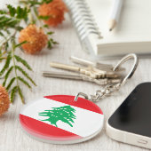 レバノン-レバノンの旗 キーホルダー (正面右)