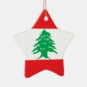 レバノン-レバノンの旗 セラミックオーナメント (右)