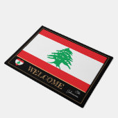 レバノン&レバノンフラグハウスマット/スポーツウェルカム ドアマット (アングル)