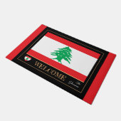 レバノン&レバノン国旗の家のマット/スポーツウェルカム ドアマット (アングル)