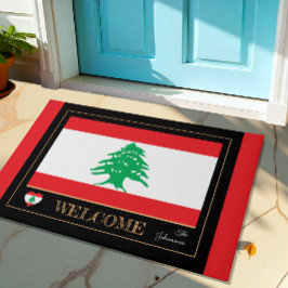 レバノン&レバノン国旗の家のマット/スポーツウェルカム ドアマット