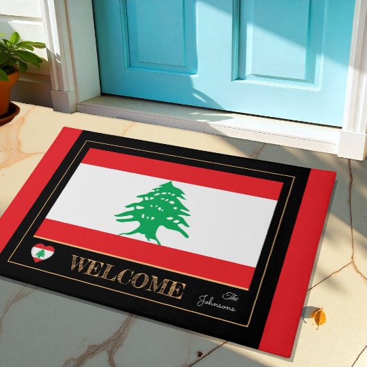 レバノン&レバノン国旗の家のマット/スポーツウェルカム ドアマット