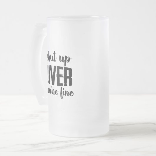 レバーあなたは素晴らしいマグを締めて下さい フロストグラスビールジョッキ (正面左)