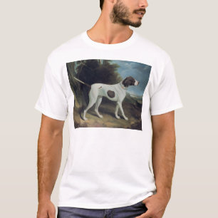 レバーおよび白いポインターのポートレート Tシャツ