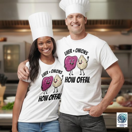 レバーと玉ねぎの冗談Tシャツ Tシャツ
