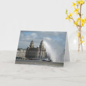 レバー建物-リヴァプール カード (黄色い花)