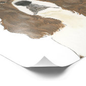 レバー&ホワイトイングリッシュスリンガースパニエル犬アート フォトプリント            (角)