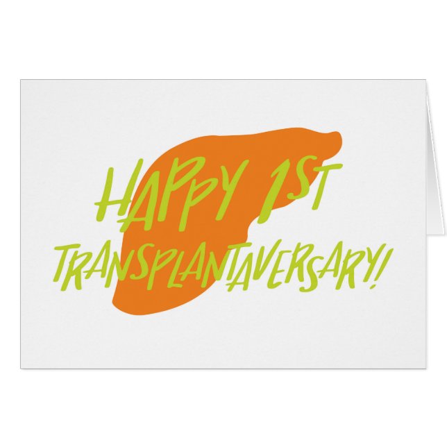 レバーTransplantaversary幸せな最初カード (正面横)
