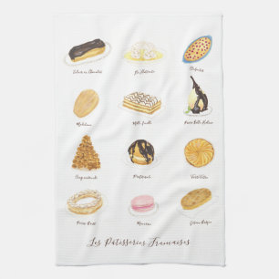 レパティッセリーフランサーズ水彩画 キッチンタオル
