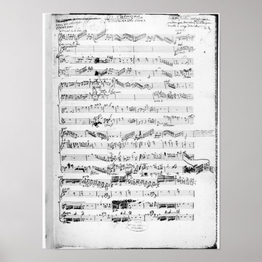 レパラディンの楽譜のオープニングページ ポスター (正面)