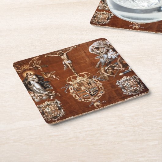 レパンスペインのト·バナーの戦い スクエアペーパーコースター (アングル)