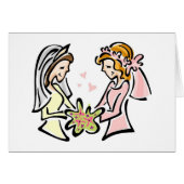 レパーソナライズされたズビ結婚アンのカード – 追加文字 (正面横)