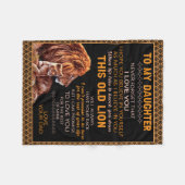 レパーソナライズされたター・トゥ・マイ・ドーター・ラブ・フロム・パパB フリースブランケット (正面(横))