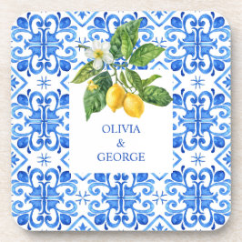 レパーソナライズされた地中海のモ結婚ンスの青 コースター