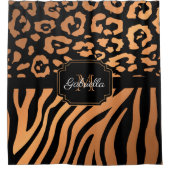 レパードプリント/ゼブラ印刷 シャワーカーテン (正面)