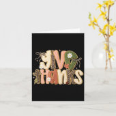 レパード秋感謝のこてっとラッチフックヤーン カード (黄色い花)