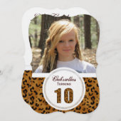 レパード 10歳の誕生日 : 画像:パーティー招待状 招待状 (正面/裏面)