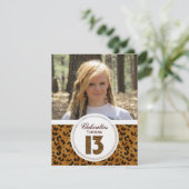 レパード 13歳の誕生日 : 画像:パーティー招待状 招待状 (スタンド正面)