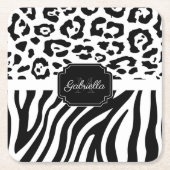 レパールプリント/ゼブラ印刷 スクエアペーパーコースター (正面)