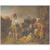 レビと彼の妾、ギベアにて、旧約聖書 シール (正面)