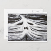 レビアサンの頭（黒と白の超現実主義） ポストカード (正面/裏面)