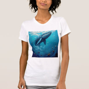 レビアタンの自由への飛行 – シュールレアル・ホエールアート Tシャツ