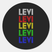 レビパーソナライズされたファーストネームスタイルバイメル ラウンドシール (正面)