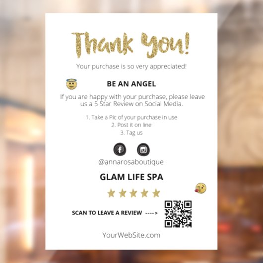 *~* レビューありがとうございます！かわいい絵文字感謝！ ウィンドウサイン (シート2)