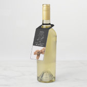 レビューおもしろいカードのクリスマス犬のラフ年 ボトルネックタグ (アングル)