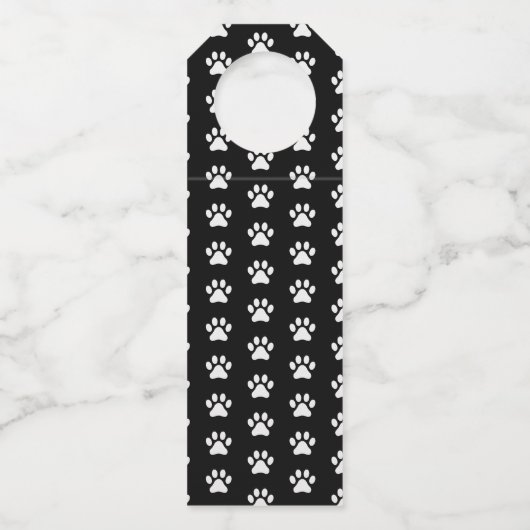 レビューおもしろいカードのクリスマス犬のラフ年 ボトルネックタグ (裏面)