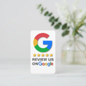 レビューするGoogleレビューQRコードタップ 名刺 (スタンド正面)