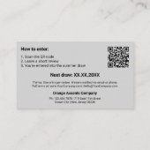 レビューの抽選を入力 – 夏ありがとう 名刺 (裏面)