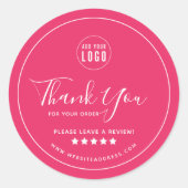 レビューの色にロ離れゴを追加カスタムする ラウンドシール (正面)