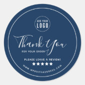 レビューの色にロ離れゴを追加カスタムする ラウンドシール (正面)