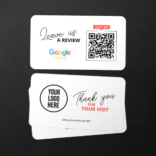「レビューを残してください」Google ビジネス QRコード ありがとうございます 名刺