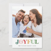 レビューカラフルポートレートで楽しいクリスマス年 シーズンカード (正面)