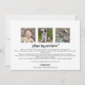 レビューカラフル風景の中で楽しいクリスマスの年 シーズンカード (裏面)