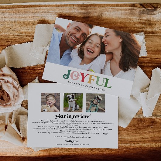 レビューカラフル風景の中で楽しいクリスマスの年 シーズンカード