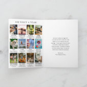 レビューシンプルの年フォトクリスマスモダン写真 シーズンカード (内部)