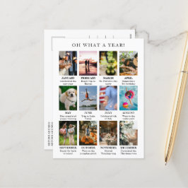 レビューシンプルの年フォトクリスマスモダン写真 シーズンポストカード