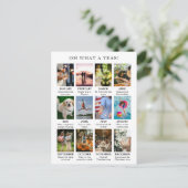 レビューシンプルの年フォトクリスマスモダン写真 シーズンポストカード (スタンド正面)