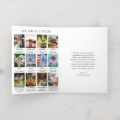 レビューシンプルの年フォトクリスマスモダン写真 箔シーズンカード (内側レイダウン)