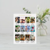 レビューシンプルの年フォトクリスマスモダン写真 箔シーズンポストカード (立ち正面)